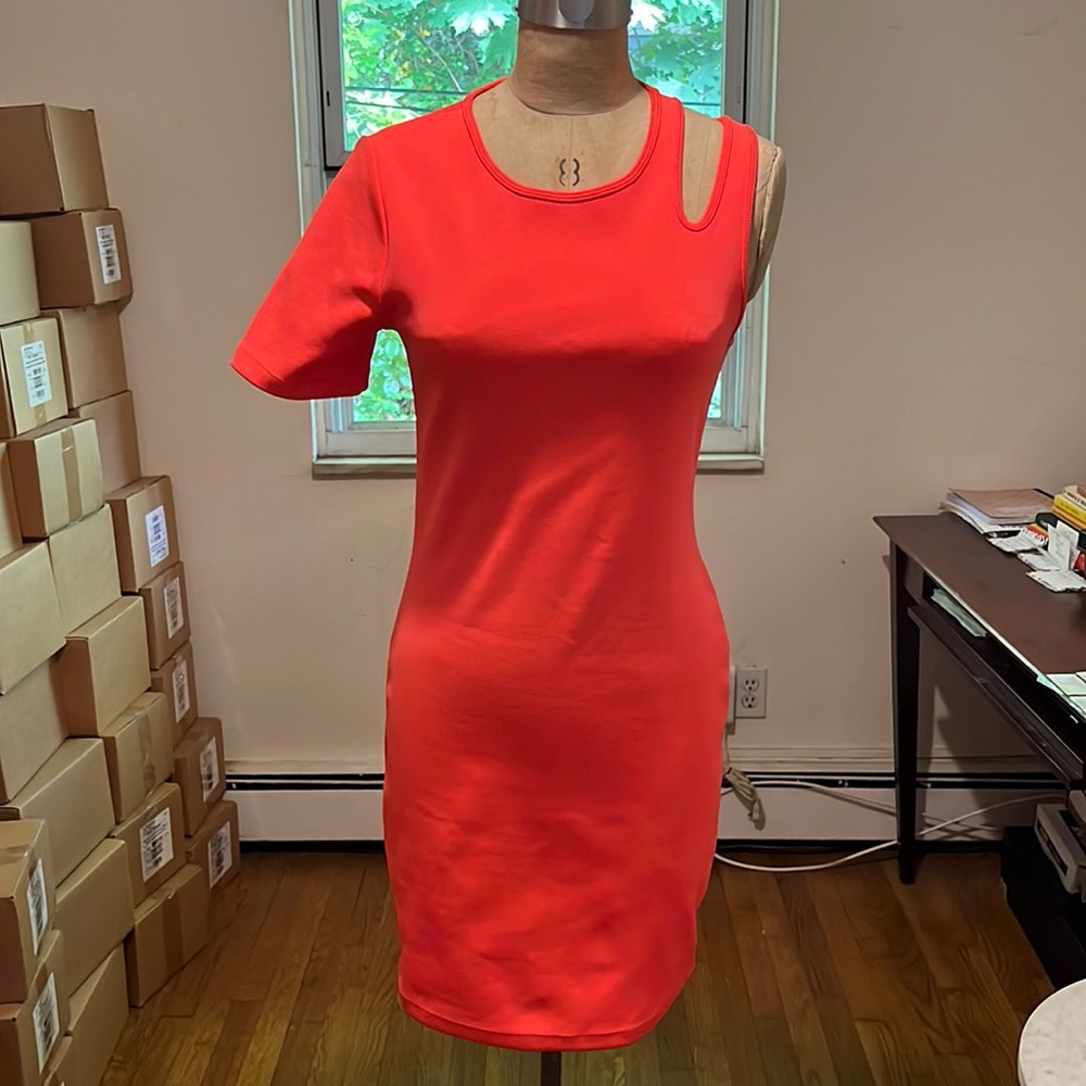 Alexander Wang One Shoulder BodyCon Dress SZ L  ☀️💕 Same Day Ship ✈️📦